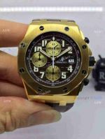 Swiss Grade  Audemars Piguet Royal Oak Offshore Watch Black Face Yellow Gold 